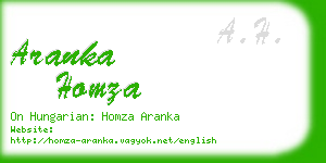 aranka homza business card